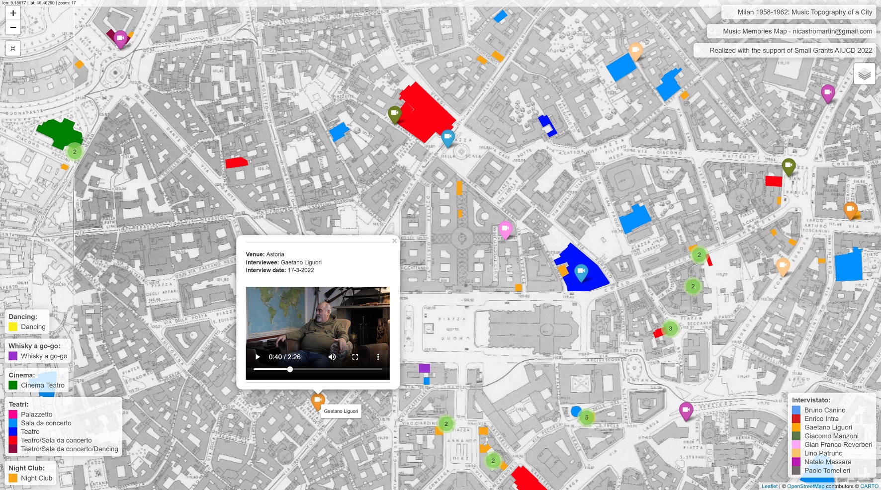 Preview of the Music Memories Map